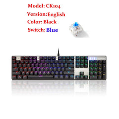 MOTOSPEED CK104 CK61 Russian English Mechanical Keyboard RGB Backlight Anti-Ghosting Gaming keyboard For Teclado Game Computer