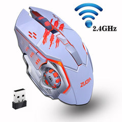 ZUOYA Gaming Wireless Mouse 2.4GHz 2000DPI Silent Rechargeable Wireless Mice Backlight USB Optical Game Mouse For PC Laptop