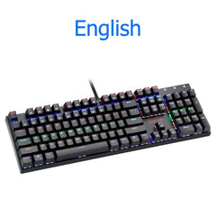 Redragon K565 Rainbow USB Mechanical Gaming Keyboard Aluminum Blue Switch Ergonomic Led Backlit 104 Keys Wired Computer Game