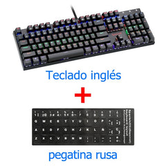 Redragon K565 Rainbow USB Mechanical Gaming Keyboard Aluminum Blue Switch Ergonomic Led Backlit 104 Keys Wired Computer Game