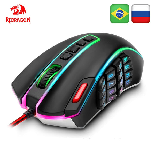 Redragon LEGEND M990 USB wired RGB Gaming Mouse 24000 DPI 24 buttons programmable game mice backlight ergonomic laptop computer