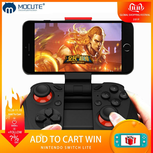 MOCUTE 050 VR Game Pad Android Gamepad for PC Joystick Android Bluetooth Controller Selfie Remote Control Joypad for Smart Phone