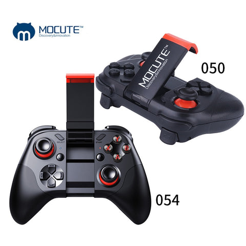 MOCUTE 050 054 VR Game Pad Android Joystick Bluetooth Controller Selfie Remote Control Gamepad for PC Android Phone TV + Holder