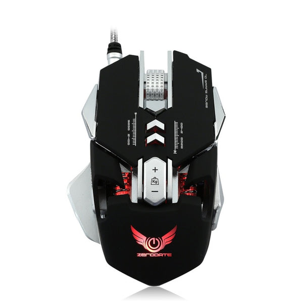 ZERODATE 3200 DPI USB Wired Competitive Gaming Mouse 7 Programmable Buttons Mechanical Macro Definition Programming Game Mice