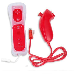 For Nintendo Wii 2 in 1 Wireless Remote Controllers Built-in Motion Plus Nunchuck for Gamepad Joystick Video Game Accessories