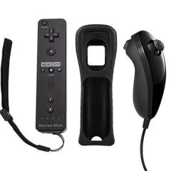 For Nintendo Wii 2 in 1 Wireless Remote Controllers Built-in Motion Plus Nunchuck for Gamepad Joystick Video Game Accessories